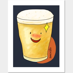 Relax with a glass of beer Posters and Art